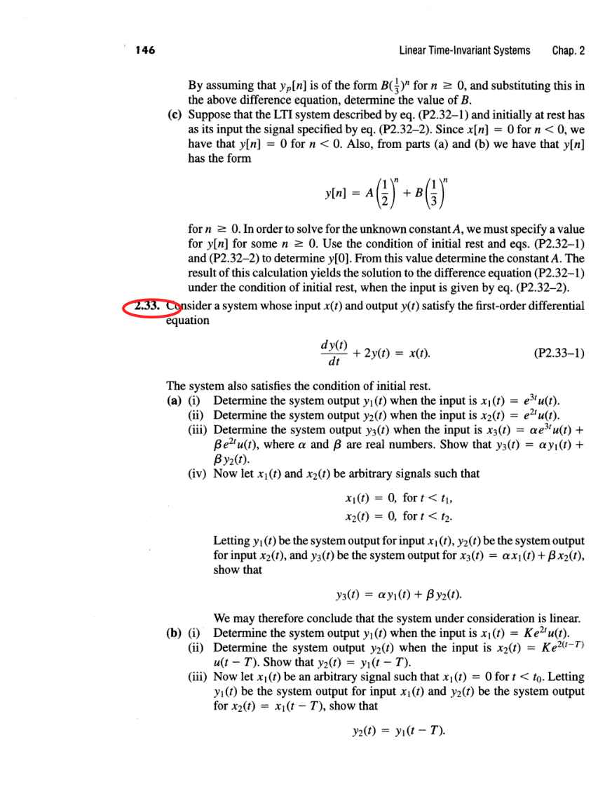 Oppenheim printed page 146, assigned problem numbers ringed