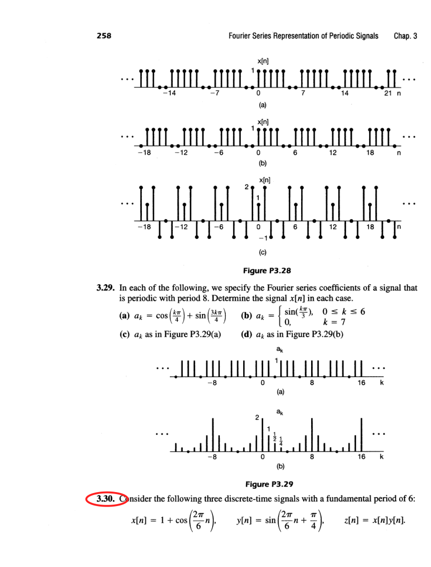 Oppenheim printed page 258, assigned problem numbers ringed