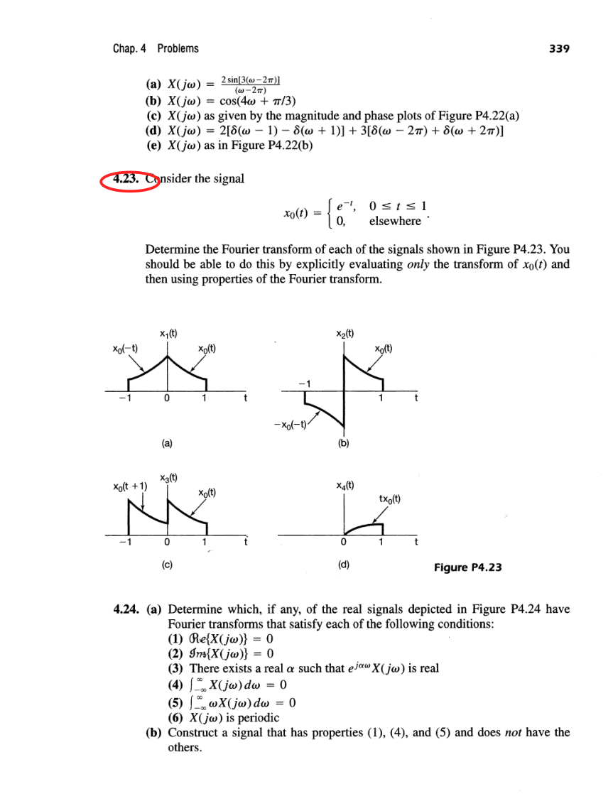 Oppenheim printed page 339, assigned problem numbers ringed