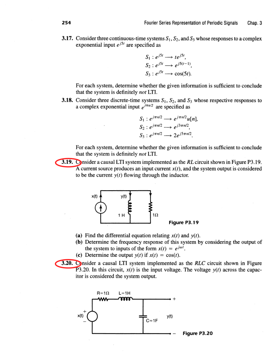Oppenheim printed page 254, assigned problem numbers ringed
