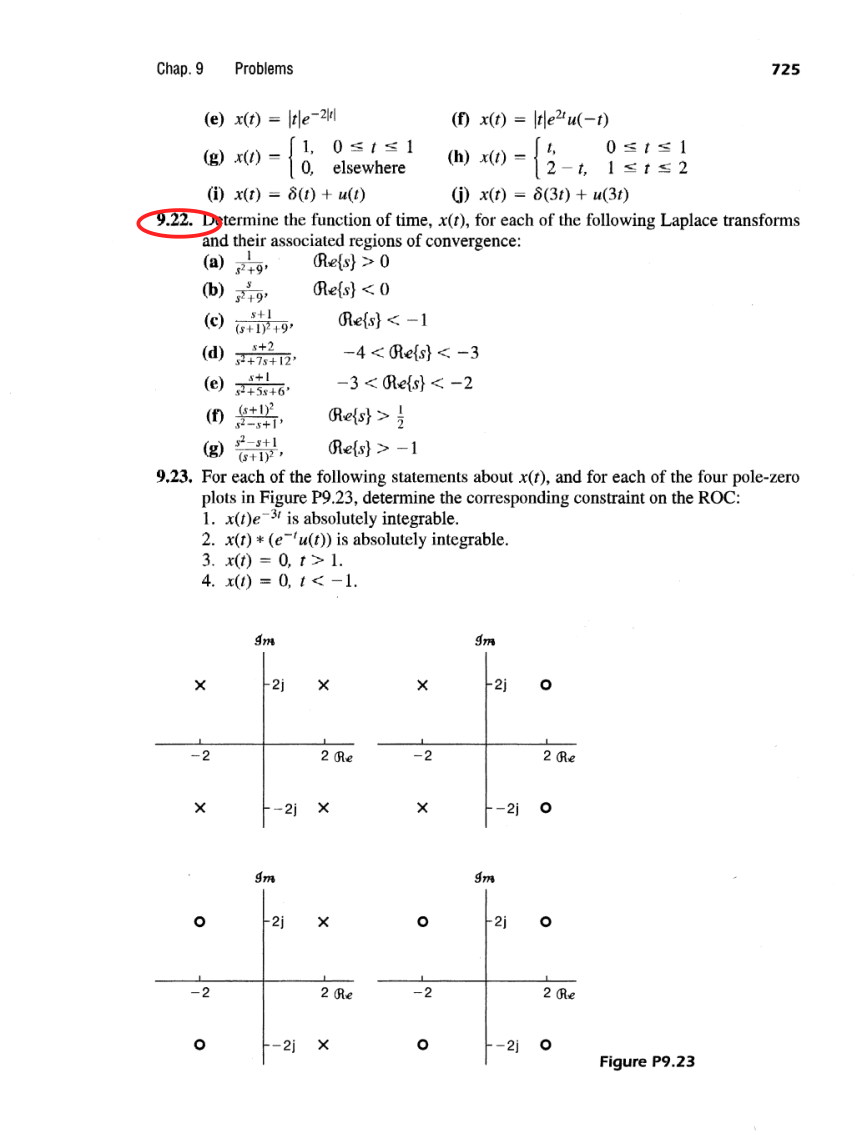 Oppenheim printed page 725, assigned problem numbers ringed